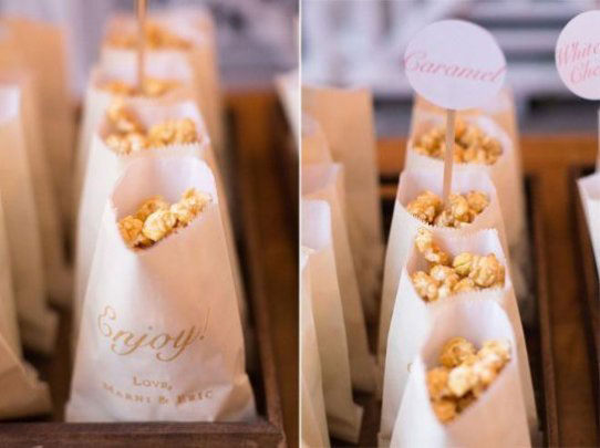 Popcorn Monkey's wedding snacks