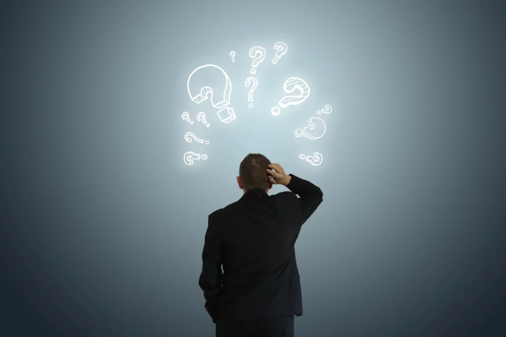 entrepreneur thinking how to evaluate his business idea