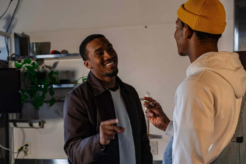 awkward pricing discussions: man talking to a customer about his prices