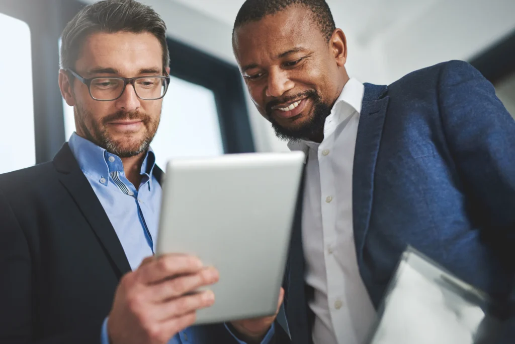 angel investors looking at document