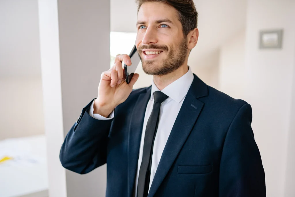 entrepreneur on a sales call