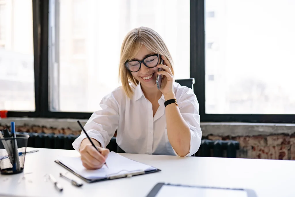 entrepreneur on a sales call
