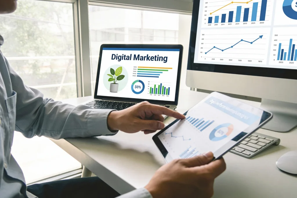 web analytics charts and data