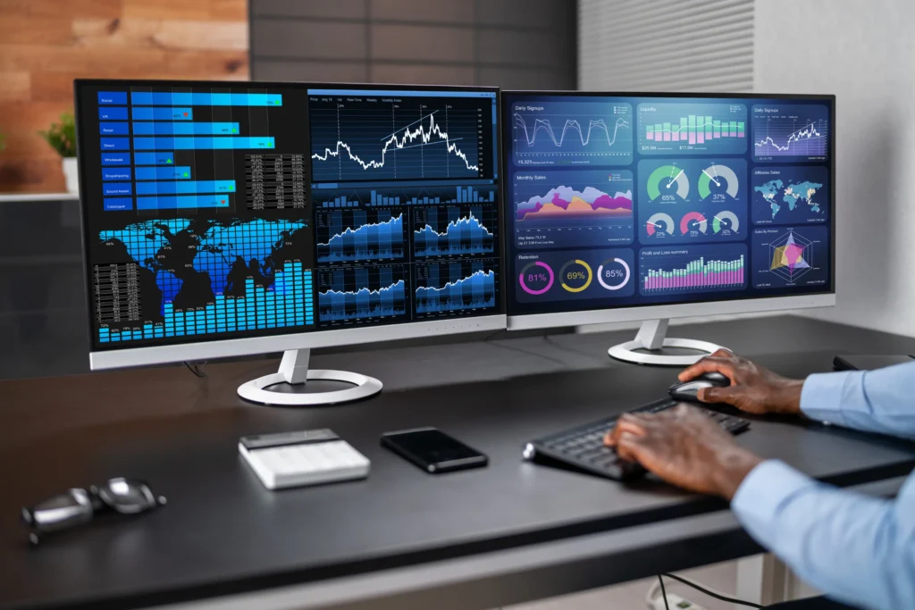 web analytics charts and data