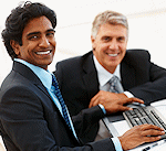 business men with computer