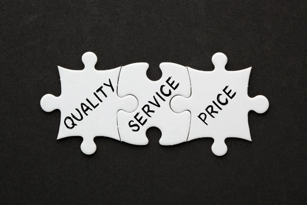quality, service and price puzzle