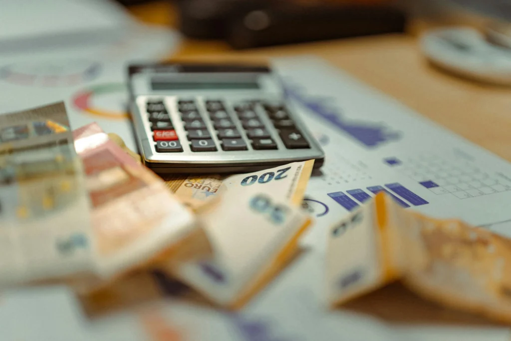 pricing strategy: calculator and money