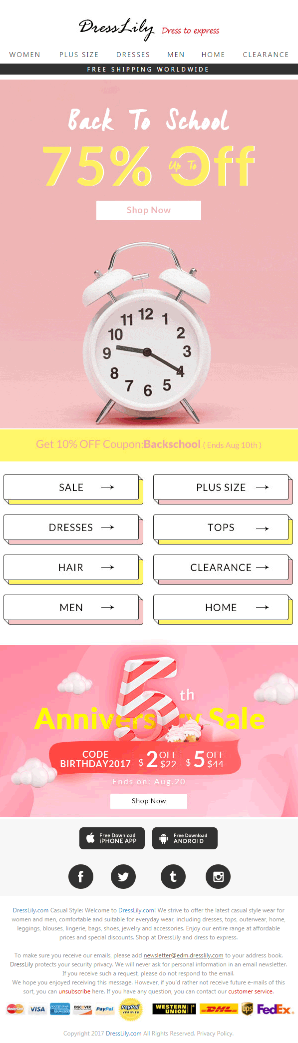 urgency through the email