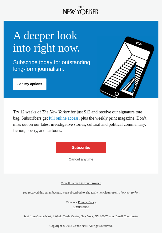 single primary call-to-action