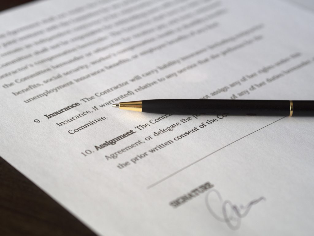 legal agreement when resolving disputes
