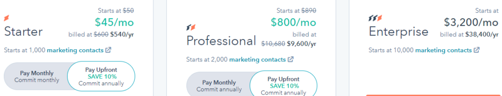 husbpot pricing