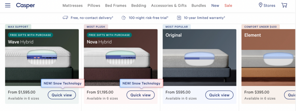 ecommerce success example Casper
