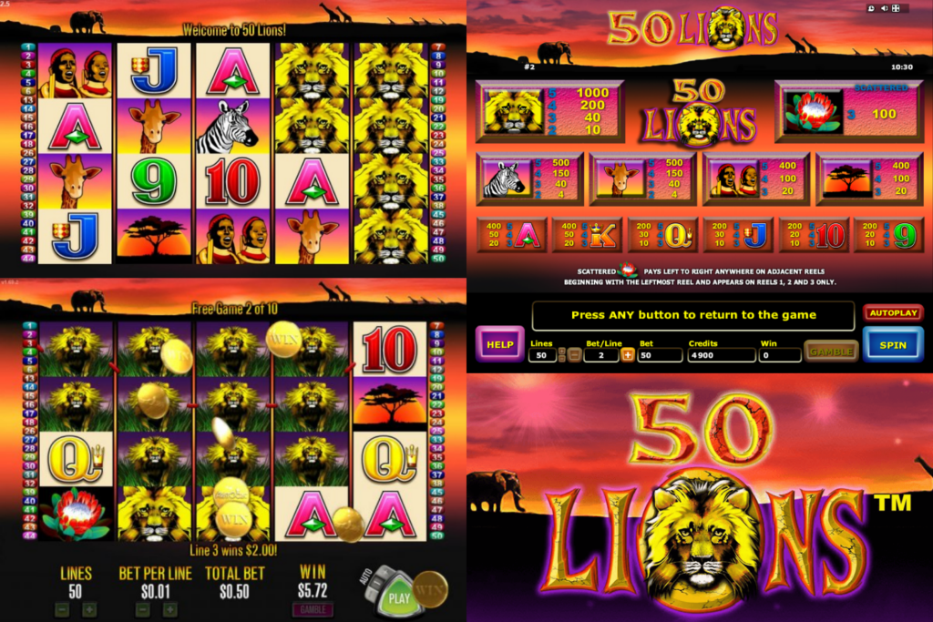 50 Lions Slot Machines Free