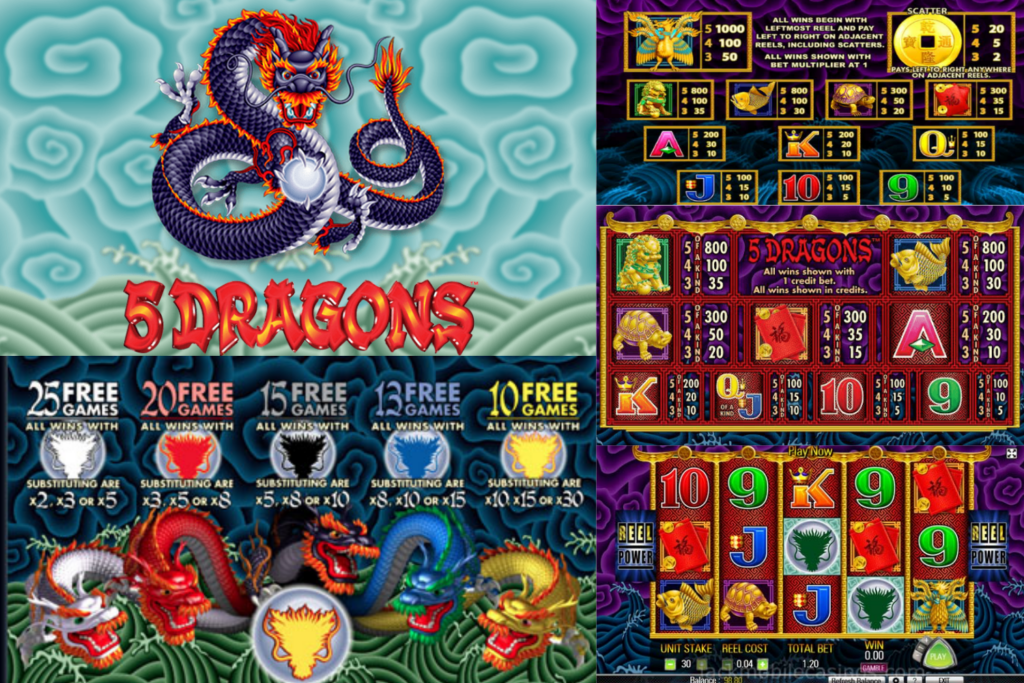 5 Dragons Free Pokies 