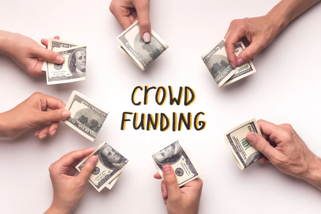 crowdfunding people giving money
