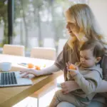 work at home mom with baby