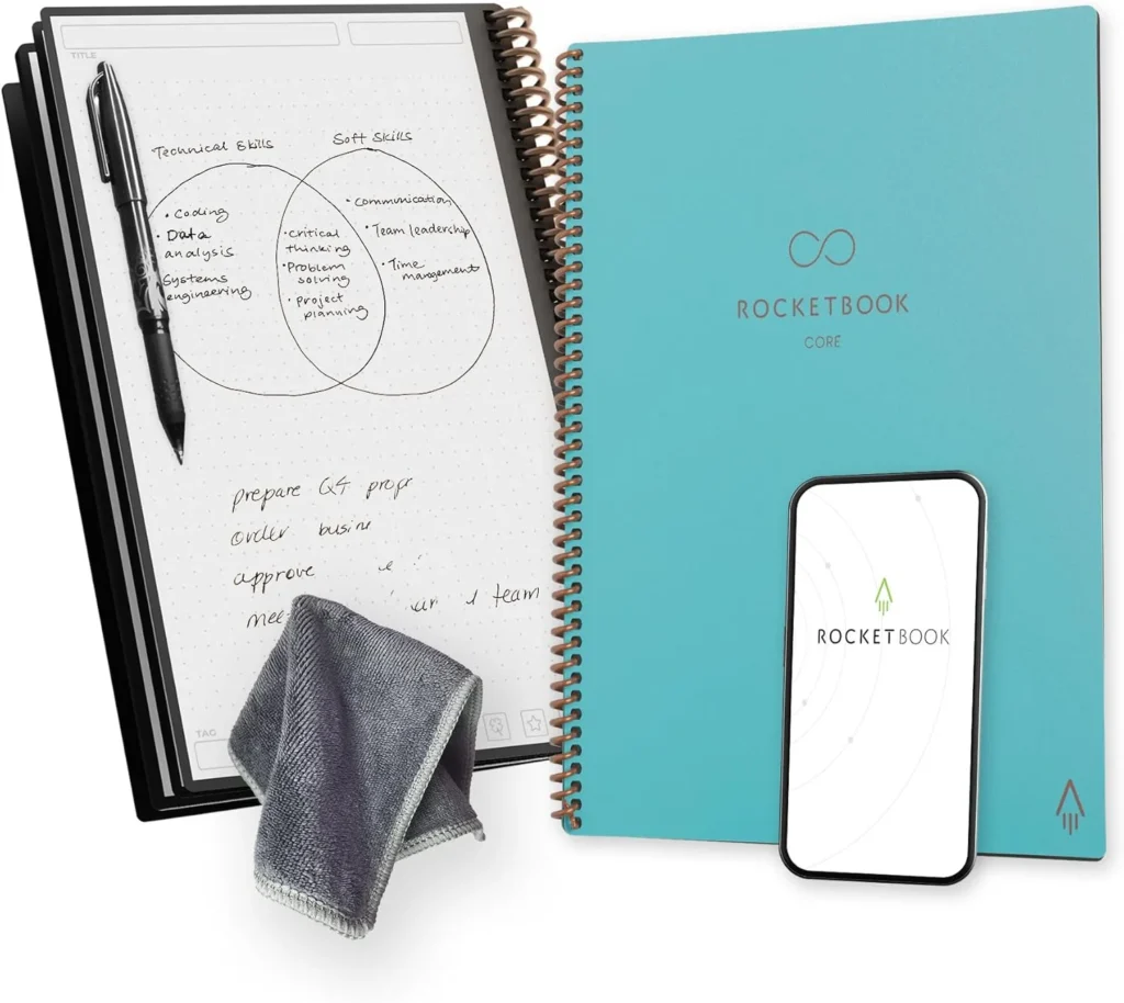 Rocketbook Core Reusable Spiral Notebook