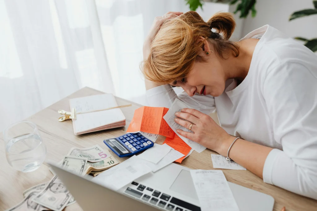 woman stressed for her financial future