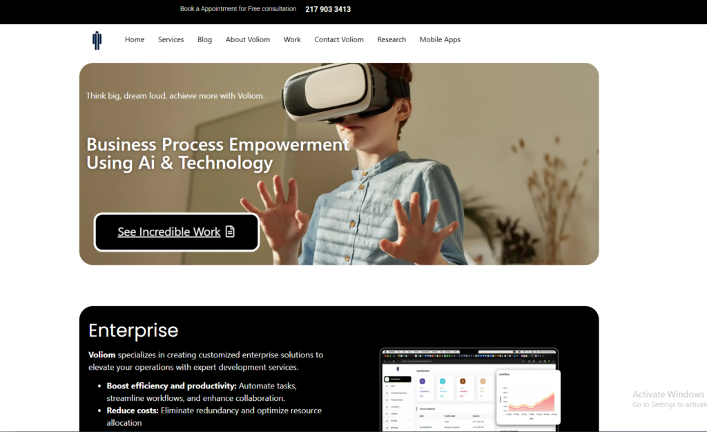 top web development company in the US: voliom