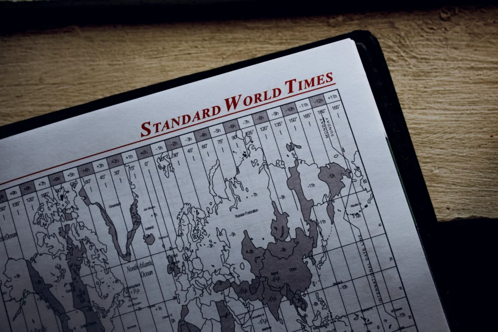 A photo of standard world times
