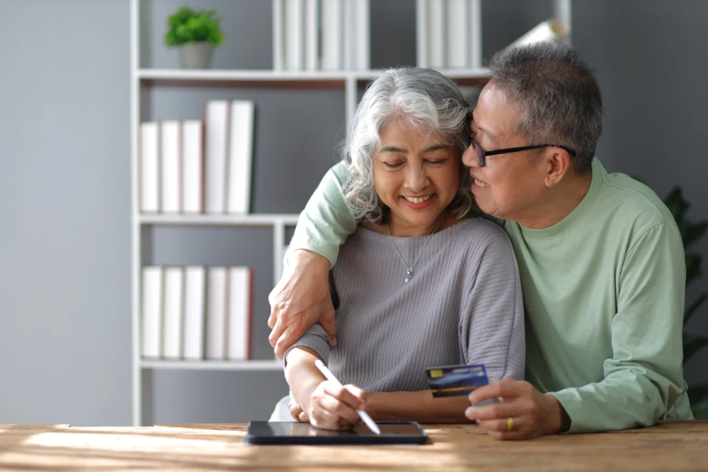retired couple with personal pension