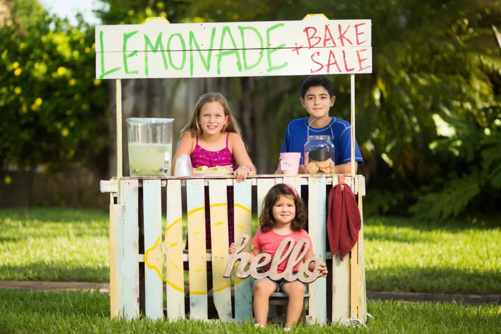 kids summer business ideas: lemonade stand