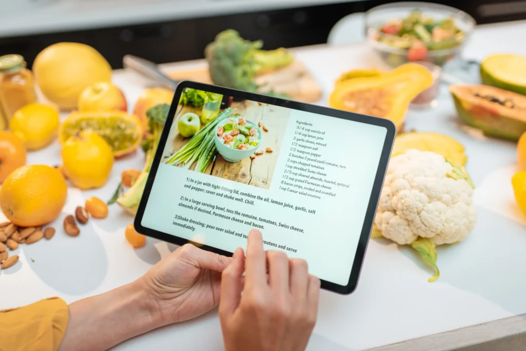 e-reader digital book baker chef reads