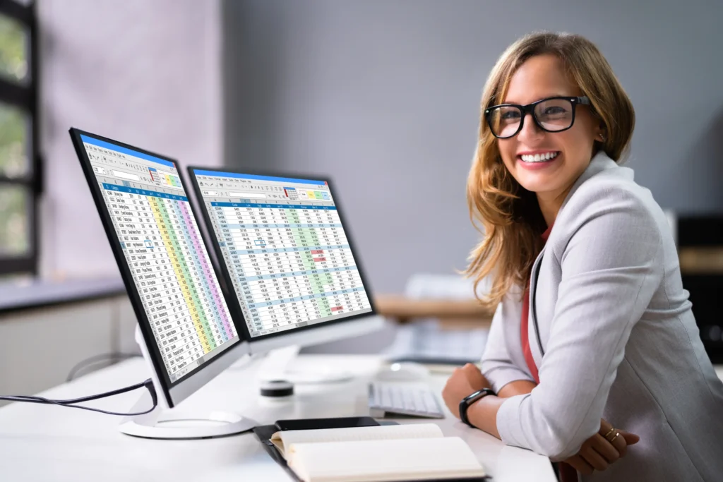 data-driven marketing strategies: woman typing in computer