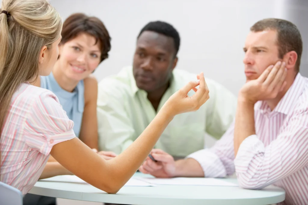 word-of-mouth marketing: team discussion and meeting