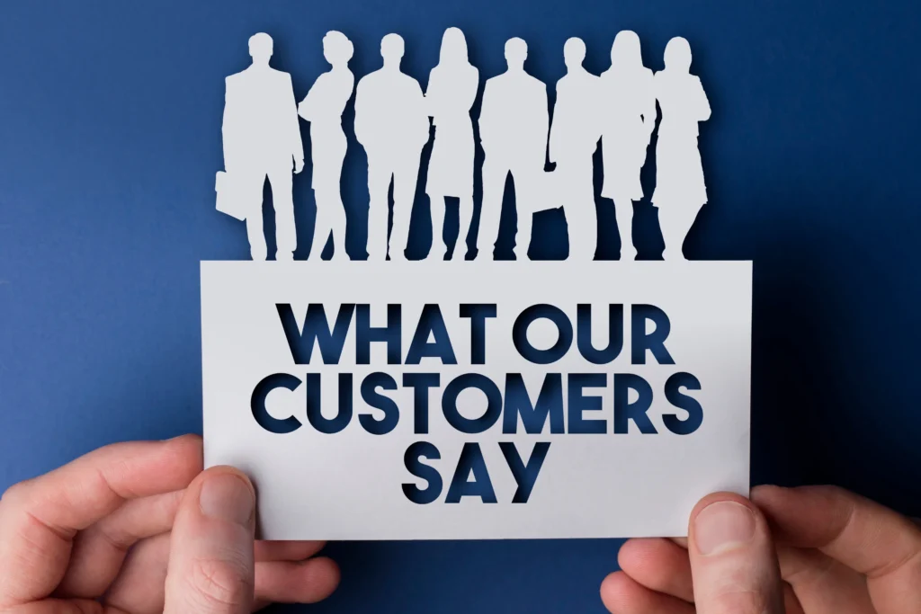 what our customers say: sentiment analysis