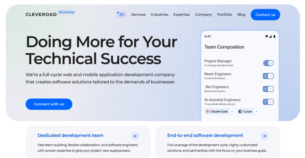 Generative AI Consulting Companies: Cleveroad
 