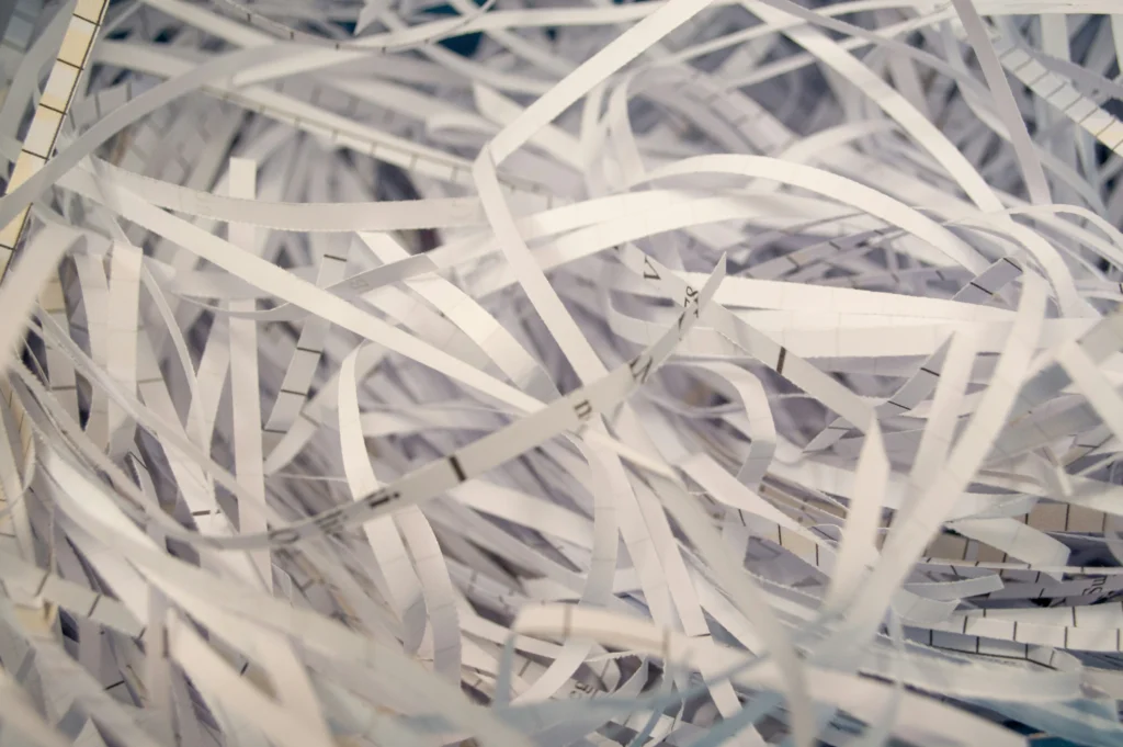 Pile of shredded paper - digitize your business
